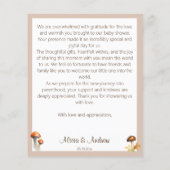 ピーターうさぎ秋ベビーシャワーサンキューカード (裏面)