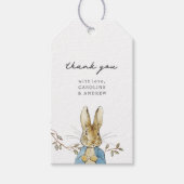 ピーターうさぎ赤ちゃんシャワーありがとうギフトラベル ギフトタグ (正面)