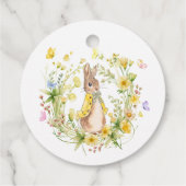 ピーターうさぎ赤ちゃんシャワーありがとうメッセージカード フェイバータグ (裏面)