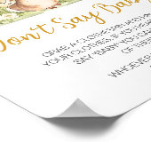 ピーターうさぎ赤ちゃんシャワー言わないベビー ポスター (角)