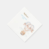 ピーターうさぎ赤ちゃんシャワー食器テンプレート スタンダードカクテルナプキン (角)