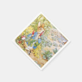 ピーターうさぎ食べのニンジン スタンダードカクテルナプキン (角)