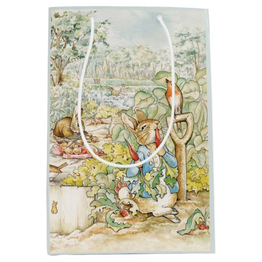 ピーターうさぎ食べのニンジン ミディアムペーパーバッグ (正面)