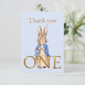 ピーターうさぎ1歳の誕生日 サンキューカード (スタンド正面)