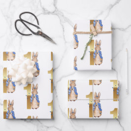 ピーターうさぎ1歳の誕生日 ラッピングペーパーシート