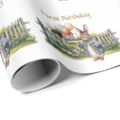 ピーターうさぎ1歳の誕生日 ラッピングペーパー (ロールコーナー)