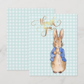 ピーターうさぎ ありがとう サンキューカード (正面/裏面)