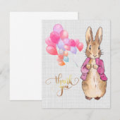 ピーターうさぎ ありがとう サンキューカード (正面/裏面)