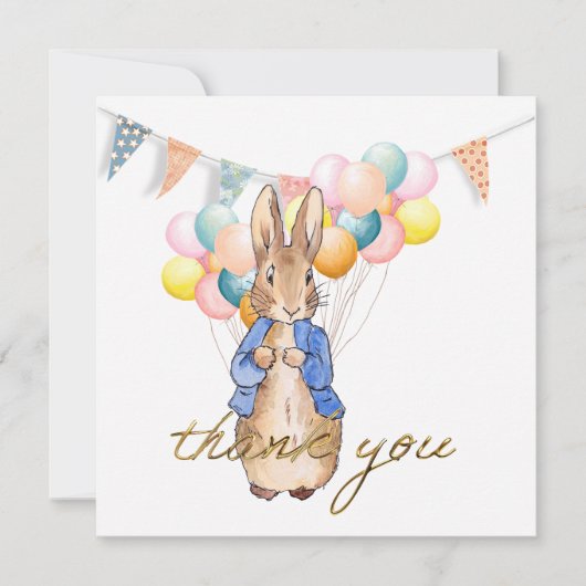 ピーターうさぎ ありがとう サンキューカード (正面)