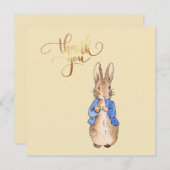 ピーターうさぎ「ありがとう」テキスト サンキューカード (正面/裏面)