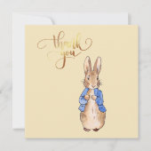 ピーターうさぎ「ありがとう」テキスト サンキューカード (正面)