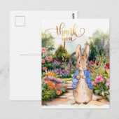 ピーターうさぎ ありがとう ポストカード (正面/裏面)