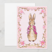 ピーターうさぎ ありがとう 招待状 (正面/裏面)