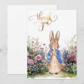 ピーターうさぎ ありがとう 招待状 (正面/裏面)