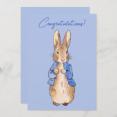 ピーターうさぎ おめでとうの挨拶 招待状 (正面/裏面)