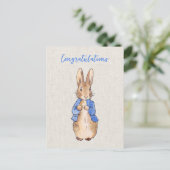 ピーターうさぎ おめでとう ポストカード (スタンド正面)