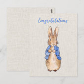 ピーターうさぎ おめでとう ポストカード (正面/裏面)