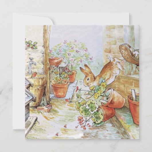 ピーターうさぎ お誕生日おめでとう カード (正面)