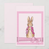 ピーターうさぎ ピンクのジャケット 招待状 (正面/裏面)