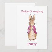 ピーターうさぎ 招待状 (正面/裏面)