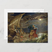 ピーターが水の上を歩く， 1806 ポストカード (正面/裏面)