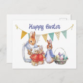 ピーターとジョセフィーヌバニーイースターエッグ シーズンポストカード (正面/裏面)