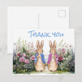 ピーターとフロプシー in their garden ポストカード (正面/裏面)