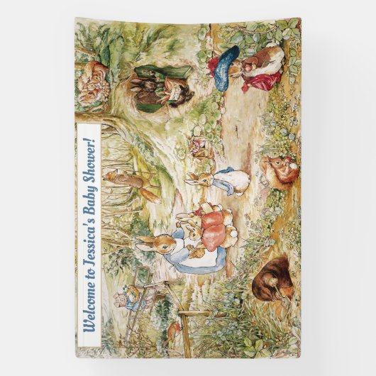 ピーターと森の友だちバナー 横断幕 (縦)