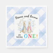 ピーターと酔っ払いが一転している スタンダードランチョンナプキン (正面)