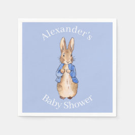 ピーターにウサギの赤ちゃんシャワーをパーソナライズ スタンダードカクテルナプキン