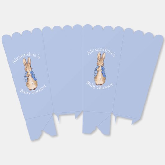 ピーターにウサギの赤ちゃんシャワーをパーソナライズ フェイバーボックス (見開き)
