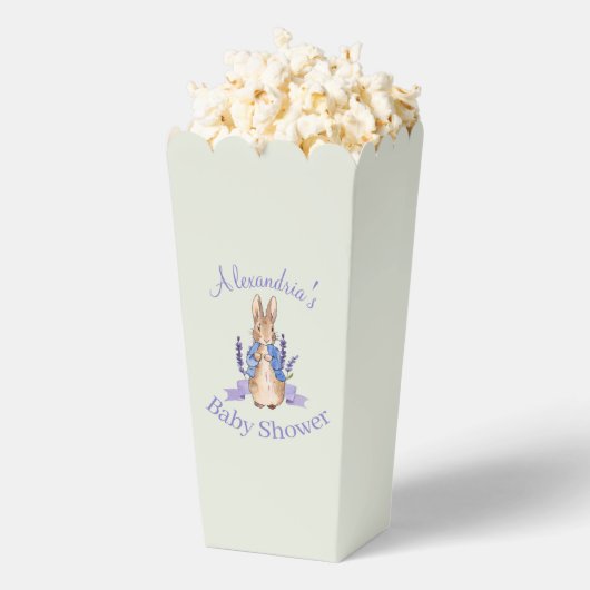ピーターにウサギの赤ちゃんシャワーをパーソナライズ フェイバーボックス (はじけた状態)