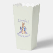 ピーターにウサギの赤ちゃんシャワーをパーソナライズ フェイバーボックス (正面)