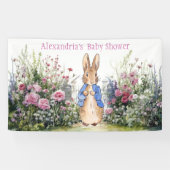 ピーターにウサギの赤ちゃんシャワーをパーソナライズ 横断幕 (横)