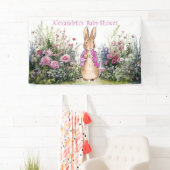 ピーターにウサギの赤ちゃんシャワーをパーソナライズ 横断幕 (インサイチュ)