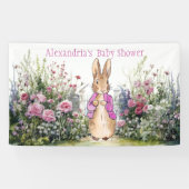 ピーターにウサギの赤ちゃんシャワーをパーソナライズ 横断幕 (横)