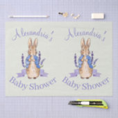 ピーターにウサギの赤ちゃんシャワーをパーソナライズ 薄葉紙 (クラフト)