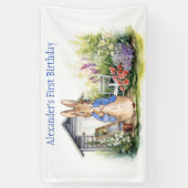 ピーターに庭でウサギを見せよう 横断幕 (縦)