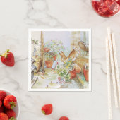 ピーターのうさぎが庭で転がり落ちた小屋 スタンダードカクテルナプキン (インサイチュ)