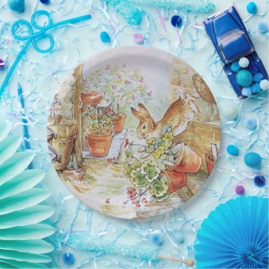 ピーターのうさぎが庭で転がり落ちた小屋 ペーパープレート (パーティー)