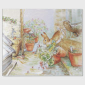 ピーターのうさぎが庭で転がり落ちた小屋 ラッピングペーパー (フラット)