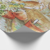 ピーターのうさぎが庭で転がり落ちた小屋 ラッピングペーパー (角)