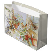 ピーターのうさぎが庭で転がり落ちた小屋 ラージペーパーバッグ (裏面アングル)