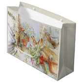 ピーターのうさぎが庭で転がり落ちた小屋 ラージペーパーバッグ (正面アングル)