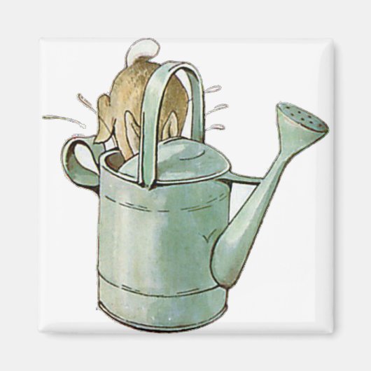 ピーターのうさぎは、隠れようと前もって缶の中に潜り込んだ マグネット (正面)