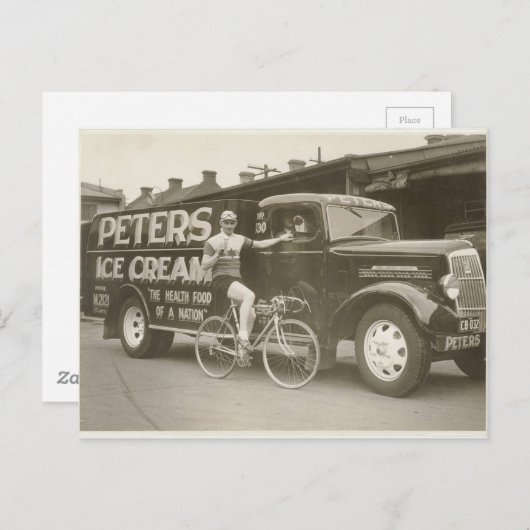 ピーターのアイスクリームレオトラック1936 ポストカード (正面/裏面)