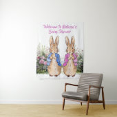 ピーターのウサギと酔っ払いの赤ちゃんシャワーをパーソナライズ タペストリー (インサイチュ)