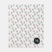 ピーターのウサギは|私を花パターン忘れます フリースブランケット (正面)