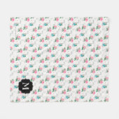 ピーターのウサギは|私を花パターン忘れます フリースブランケット (正面(横))