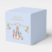 ピーターのウサギをパーソナライズ1st誕生日 フェイバーボックス (正面サイド)